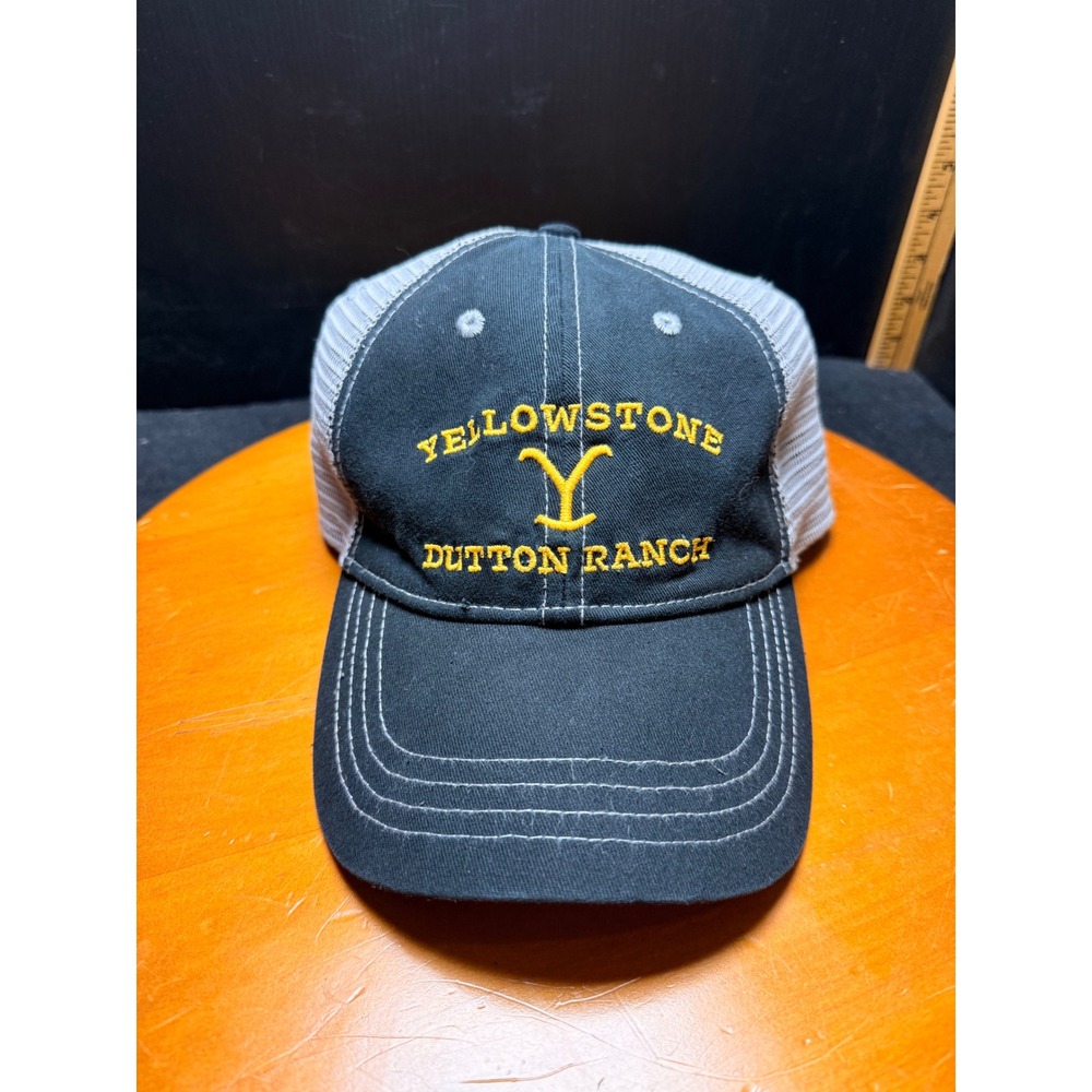 Yellowstone Dutton Ranch Trucker Hat Black Grey Mesh Adjustable Baseball Cap